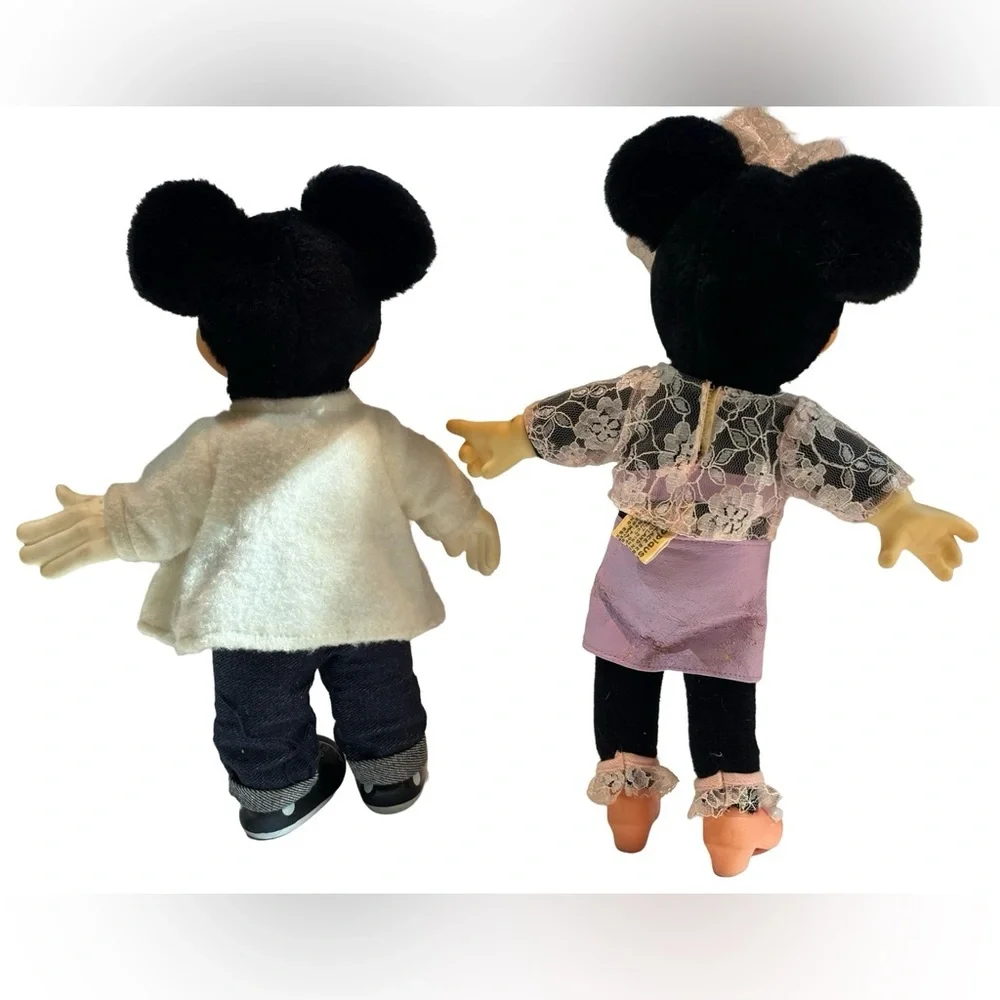 VTG Applause 1982 Disney’s Mickey & Minnie‎ Mouse Plush Stuffed Animal Toy Dolls